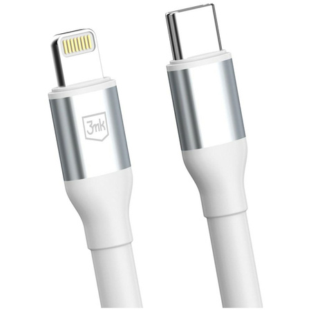 Kabel 3MK Hyper Cable N-SERIES USB-C do  Lightning 3m PD 3.0 9V/3A 27W biały