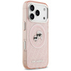 Etui Karl Lagerfeld IML Glitter Karl & Choupette Heads Logo MagSafe do iPhone 17 Pro różowy