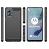 Carbon Case etui Motorola Moto G53 elastyczny silikonowy karbonowy pokrowiec czarne