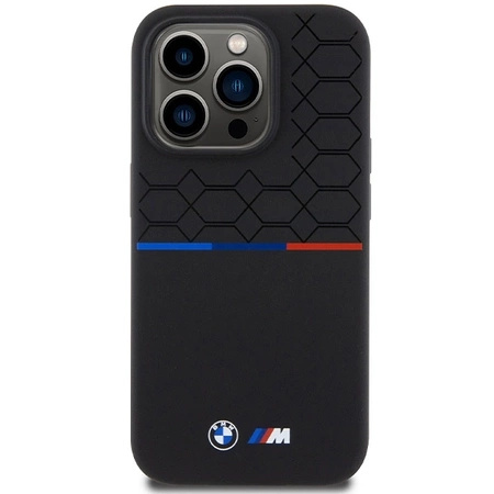 Etui BMW M Silicone Pattern MagSafe na iPhone 15 Pro - czarne