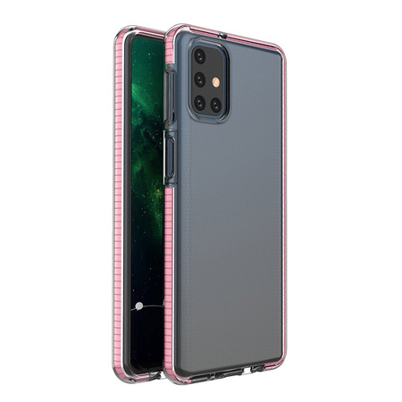 Spring Case pokrowiec żelowe etui z kolorową ramką do Samsung Galaxy M51 jasnoróżowy