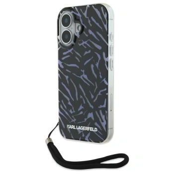 KARL LAGERFELD KLHCP16SHZBPKCCU CASE DO IPHONE 16 6.1 ZEBRA Z CORD Z WZOREM