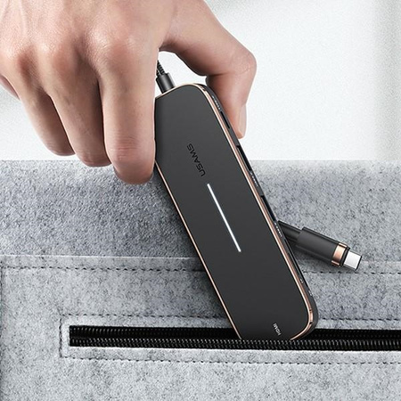 USAMS ADAPTER HUB 3XUSB USB-C HDMI DO MACBOOKA TELEFONÓW SZYBKIE ŁADOWANIE