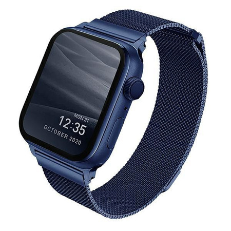 UNIQ pasek Dante Apple Watch Series 4/5/6/7/8/SE/SE2 38/40/41mm Stainless Steel niebieski/marine blue