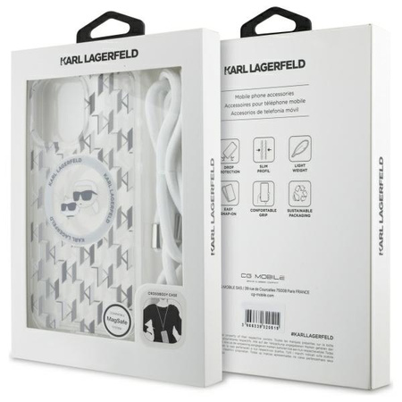 KARL LAGERFELD CASE DO IPHONE 16 PRO MAX 6.9 DO MAGSAFE CROSSBODY MONOGRAM