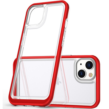 Clear 3in1 etui do iPhone 13 mini żelowy pokrowiec z ramką czerwony