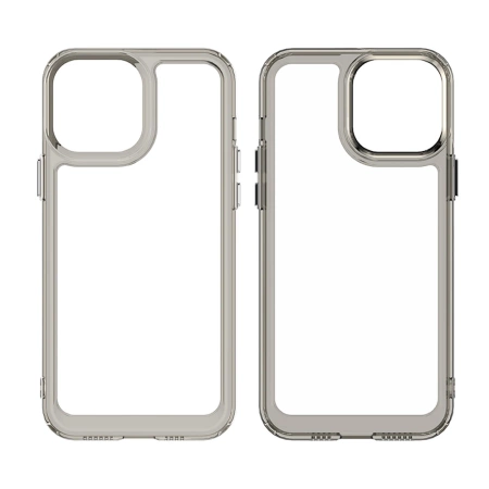 HURTEL SZTYWNY ETUI POKROWIEC DO IPHONE 12 PRO MAX Z ŻELOWĄ RAMKĄ NIEBIESKI