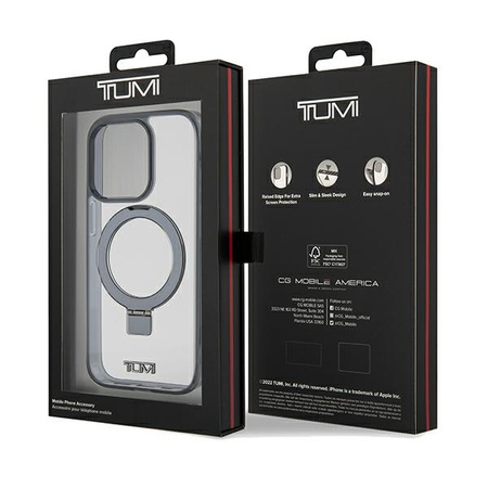Tumi TUHMP15LSSFC iPhone 15 Pro 6.1biały/white hardcase Transparent Ring Stand Magsafe
