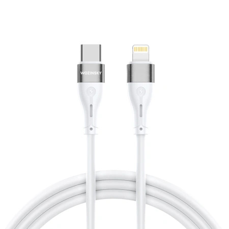 WOZINSKY KABEL DO LIGHTNING USB-C PD 27W DO IPHONE 12 13 14 1M BIAŁY