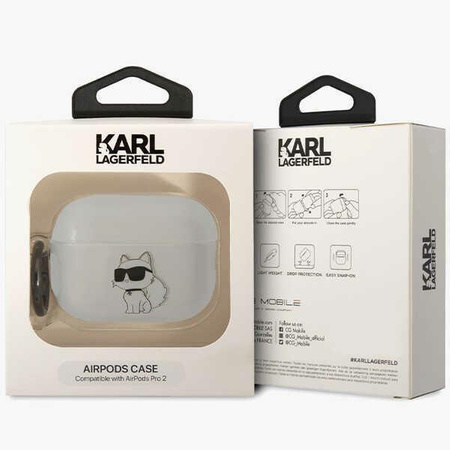 Etui Karl Lagerfeld KLAP2HNCHTCT na AirPods Pro 2 cover - przezroczyste Ikonik Choupette