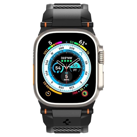 Pasek Spigen Rugged Band na Apple Watch 4/5/6/7/8/9/SE/Ultra 1/2 (42/44/45/49mm) - czarny mat