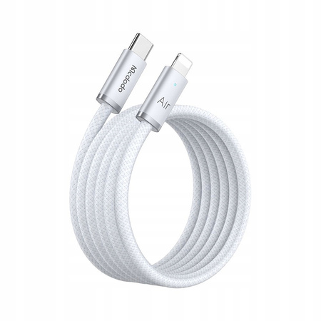 MCDODO KABEL USB-C LIGHTNING SZYBKIE ŁADOWANIE USB TYP C 36W 1M LED BIAŁY