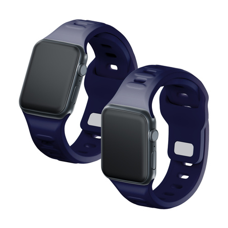 38/40/41/42 mm Ocean Blue (small) - 3mk Silicone Watch Strap for Apple