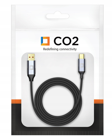 CO2 KRÓTKI KABEL USB-C SZYBKIE ŁADOWANIE DO SAMSUNG APPLE USB TYP C PD 100W