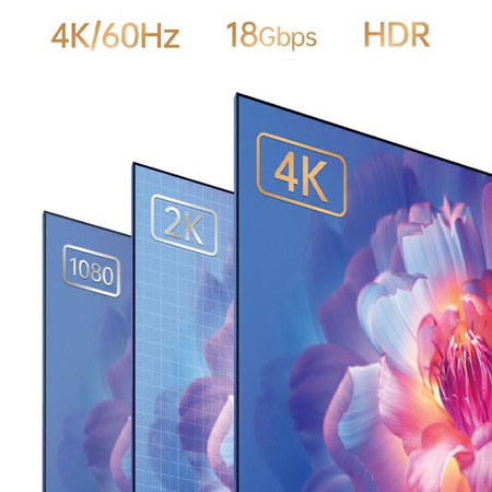 AWEI KABEL USB-C DO HDMI DO TELEVIZORA MONITORA 4K 30HZ Z PRZESYŁEM AUDIO