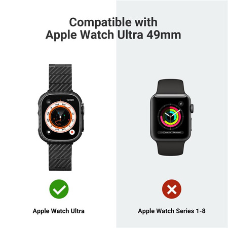 Pitaka Air case, black/grey - Apple Watch Ultra 49 mm