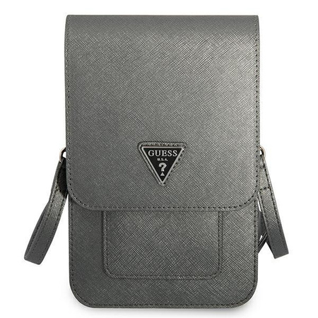 Guess Torebka GUWBSATMGR szary/grey Saffiano Triangle