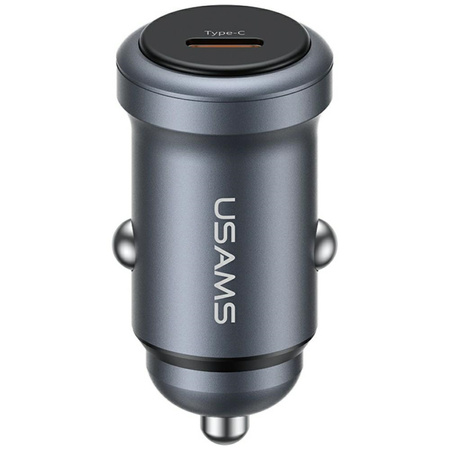 Ładowarka samochodowa USAMS CC321        Aluminium 30W PD USB-C tarnish