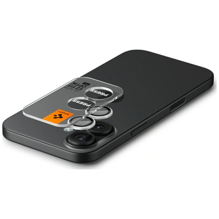 Osłona aparatu Spigen Optik Pro Glas.TR  "EZ FIT" Camera Protector 2szt do iPhone 17 / 16 / 16 Plus srebrny