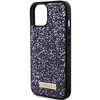 Etui Guess Rhinestone Metal Logo na iPhone 15 - różowe