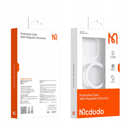 MCDODO MAGNETIC CASE CLEAR CASE REINFORCED FOR MAGSAFE IPHONE 15 PLUS PURPLE