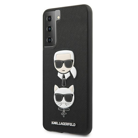Karl Lagerfeld KLHCS21MSAKICKCBK S21+ G996 czarny/black hardcase Saffiano Ikonik Karl&Choupette Head