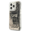 Etui Karl Lagerfeld KLHCP13LLGGKBK na iPhone 13 Pro/ 13 - czarne Liquid Glitter Gatsby