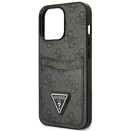 Guess GUHCP13LP4TPK iPhone 13 Pro / 13 6,1" czarny/black hardcase 4G Triangle Logo Cardslot