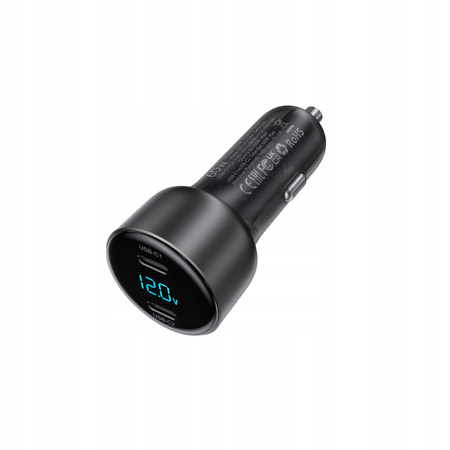 PALPRO SZYBKA ŁADOWARKA SAMOCHODOWA DO TELEFONU LAPTOPA 2X USB-C 12V 60W