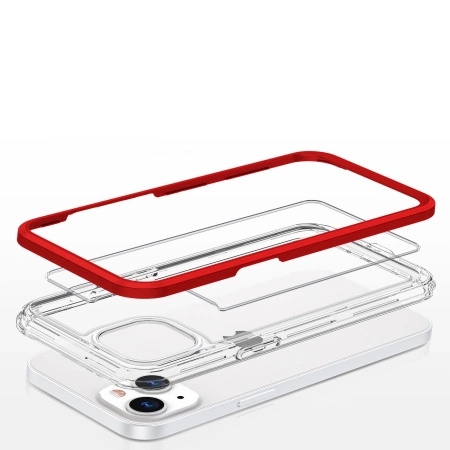 HURTEL CLEAR 3IN1 ETUI DO IPHONE 13 MINI Z RAMKĄ ŻELOWY POKROWIEC OCHRONNY