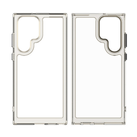 Outer Space Case etui do Samsung Galaxy S22 Ultra sztywny pokrowiec z żelową ramką czerwony