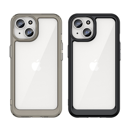 Wzmocnione etui Outer Space z elastyczną ramką do iPhone 15 - czarne
