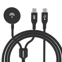 DUDAO ŁADOWARKA INDUKCYJNA 2 W 1 DO APPLE WATCH 7 8 9 PD60W USB-C SZYBKOŚĆ