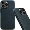 iCarer Oil Wax Premium Leather Case skórzane etui iPhone 14 Pro magnetyczne z MagSafe ciemnoniebieski (WMI14220702-BU)
