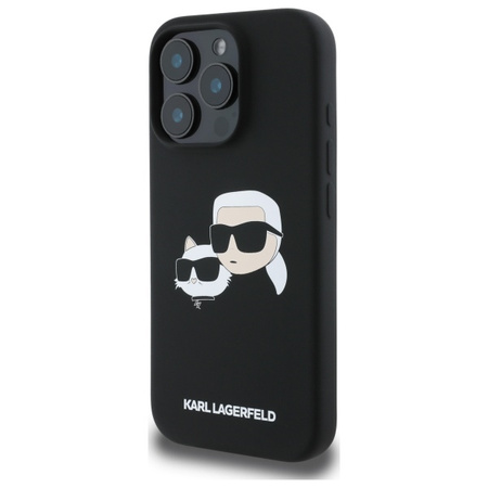 KARL LAGERFELD ETUI DO IPHONE 16 PRO MAX 6.9 HARDCASE SILICONE DOUBLE HEADS