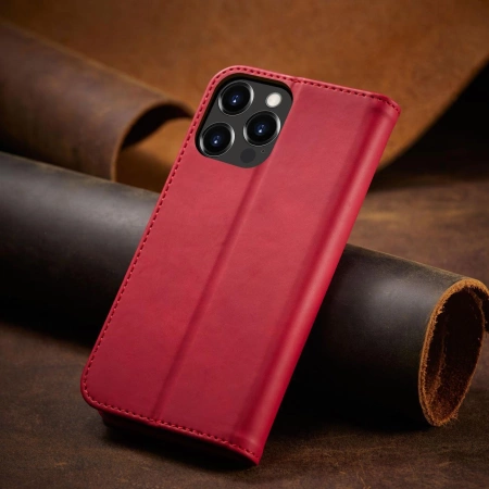 Magnet Fancy Case etui iPhone 14 Pro pokrowiec z klapką portfel podstawka czerwone