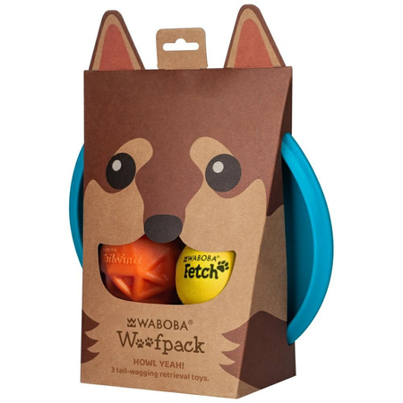 Zestaw dla psa Waboba Woofpack 2x        piłeczka 1x frisbee