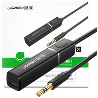 Ugreen transmiter Bluetooth 5.0 bezprzewodowy adapter audio 3,5 mm mini jack czarny (40761 CM107)