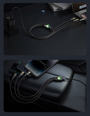 Mcdodo Micro USB cable, for iPhone, Usb-C 3in1 6A 100W