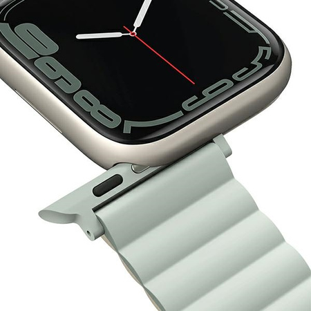 UNIQ pasek Revix Apple Watch Series1/2/3/4/5/6/7/8/9/SE/SE2 38/40/41mm. Reversible Magnetic zielony-beżowy/sage-beige