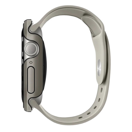 UNIQ ETUI VALENCIA DO APPLE WATCH SERIES 46MM TITANIUM SILVER PEŁNA OCHRONA