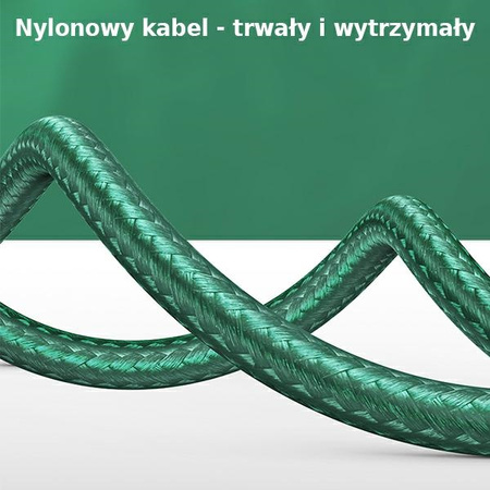 USAMS KABEL MICRO USB 2A 1,2M KĄTOWY DO TELEFONÓW I TABLETÓW ZIELONY 1,2M