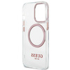 Guess GUHMP13LHTRMP iPhone 13 Pro / 13 6,1" różowy/pink hard case Metal Outline Magsafe