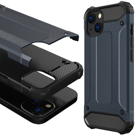 Hybrid Armor pancerne hybrydowe etui pokrowiec iPhone 13 Pro niebieski