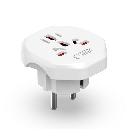 TECH-PROTECT ADAPTER PRZEJŚCIÓWKA DO EU USA UK 2 PORTY USB ŁADOWARKA SZYBKA