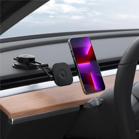 SPIGEN ITS35-3 ONETAP MAGNETIC MAGSAFE WINDSHIELD & DASHBOARD CAR MOUNT BLACK