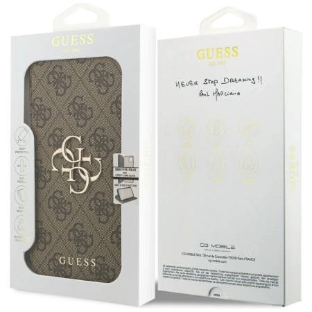 GUESS ETUI BOOK 4G METAL LOGO DO IPHONE 17 PRO MAX POKROWIEC WYSOKA