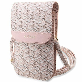 Torebka Guess GCube Stripe - różowa