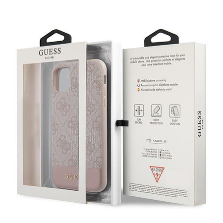 GUESS CASE DO IPHONE 11 XR 6,1 4G STRIPE COLLECTION Z REGULOWANĄ OCHRONĄ
