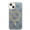 Guess zestaw ładowarka MagSafe + etui do iPhone 14 Plus 6,7" niebieskie 4G Print (GUBPP14MH4EACSB)